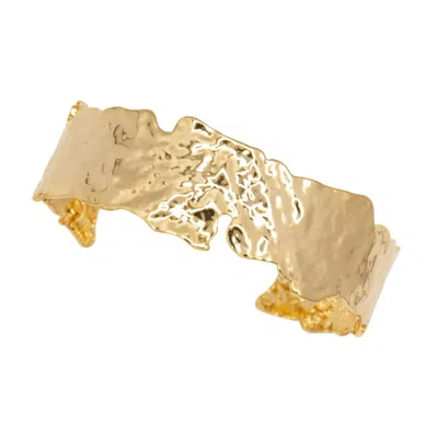 Uchi And Soto Women's Nami Gold Hammered Cuff