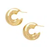 Uchi And Soto Women's Nami Gold Wave Hoops In Gold