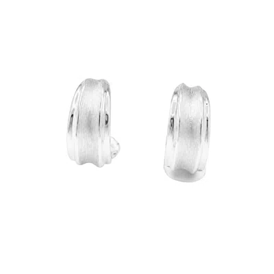 Uchi And Soto Women's Nami Silver Molten Hoop Earrings