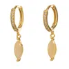 Uchi And Soto Women's Neutrals / Gold Nekomeishi Cream Cats Eye Earrings In Gold