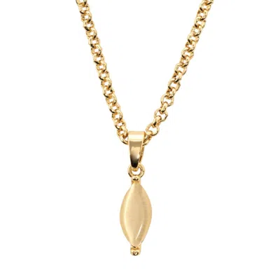 Uchi And Soto Women's Neutrals / Gold Nekomeishi Cream Cats Eye Pendant