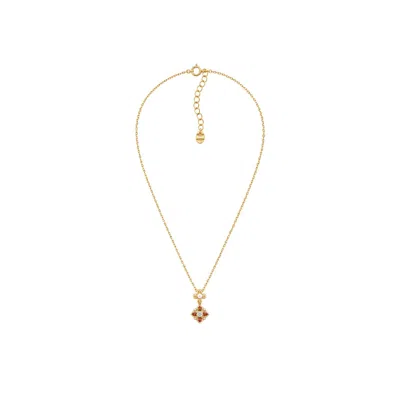 Uchi And Soto Women's Orange / Gold / White Kinmokusei Solid 925 Silver With 18k Gold Vermeil & Pearl Necklace In Orange/gold/white