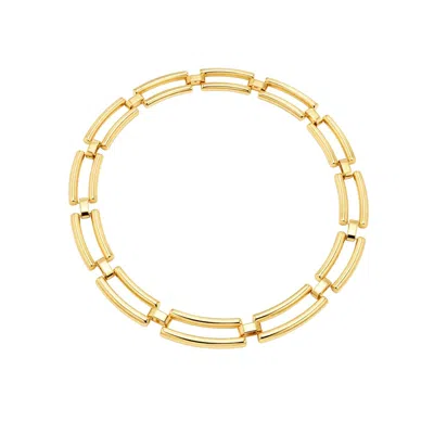 Uchi And Soto Women's Shikaku Gold Rectangle Link Statement Necklace