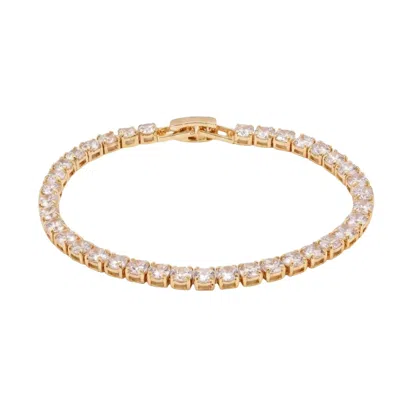Uchi And Soto Women's Shikaku Uchisoto Gold Stone Tennis Bracelet