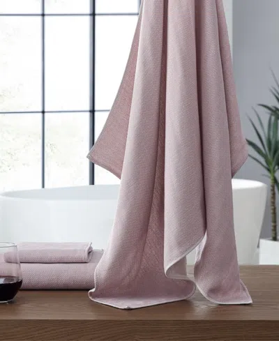 Uchino Natural Dyed Cotton Bath Towel, 55" X 28" In Burgundy