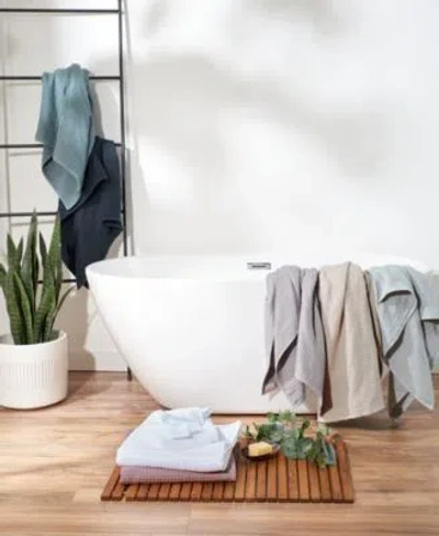 Uchino Waffle Twist 100 Cotton Bath Towels In Gray