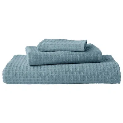 Uchino Waffle Twist 100% Cotton Hand Towel In Eucalyptus