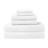 Uchino Waffle Twist 6 Pack Bath Towel Set In White
