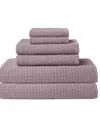 Uchino Waffle Twist 6-pc. Bath Towel Set