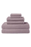 Uchino Waffle Twist 6-piece Cotton Bath Towel In Pink
