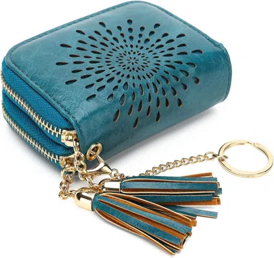 Ucid Credit Card Holder Zipper Card Case Keychain Small Wallet For Women 1927 - Double Zip In Multi