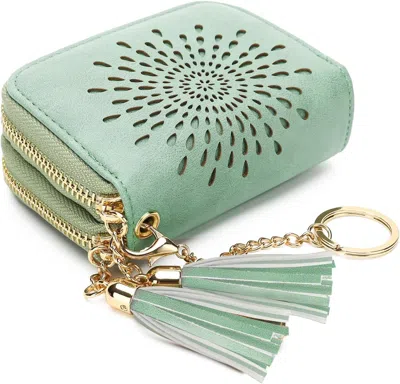 Ucid Credit Card Holder Zipper Card Case Keychain Small Wallet For Women 1927 Double Zip In Multi