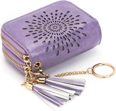 Ucid Credit Card Holder Zipper Card Case Keychain Small Wallet For Women 1927, Double Zip In Multi