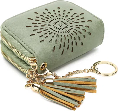 Ucid Credit Card Holder Zipper Card Case Keychain Small Wallet For Women 1927 Double Zip In Multi