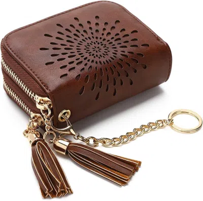 Ucid Credit Card Holder Zipper Card Case Keychain Small Wallet For Women 1927, Double Zip In Multi