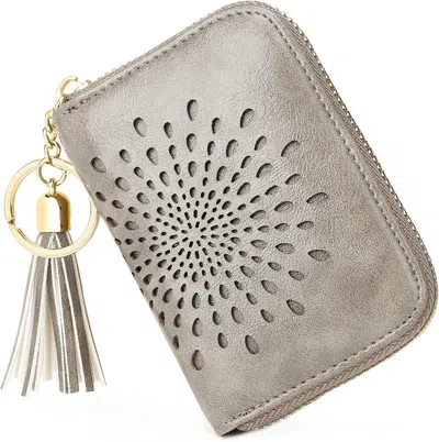 Ucid Credit Card Holder Zipper Card Case Keychain Small Wallet For Women 1927, Single Zip In Multi