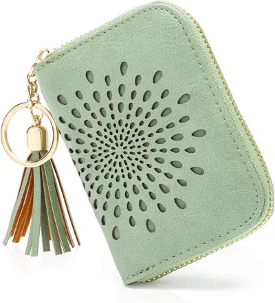 Ucid Credit Card Holder Zipper Card Case Keychain Small Wallet For Women 1927 Single Zip In Multi