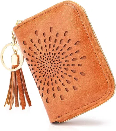 Ucid Credit Card Holder Zipper Card Case Keychain Small Wallet For Women 1927, Single Zip In Multi