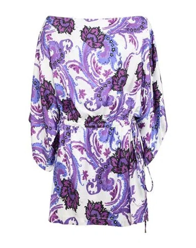 Øud. Paris Woman Mini Dress Purple Size M Viscose, Rayon