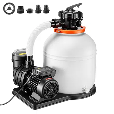 Udia 16 In Sand Filter Pump For Above Ground Pool, 0.75 Hp 4400 Gph, Swimming Pool Sand Filter Pump With  In Multi