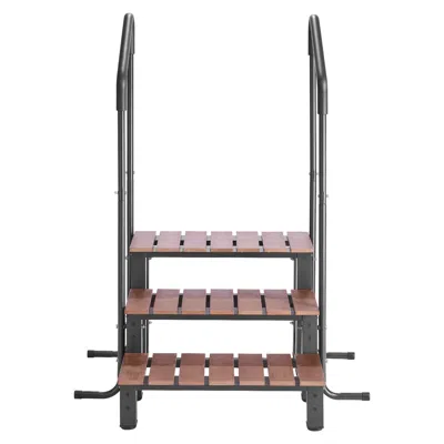 Udia Hot Tub Steps With Handrail, 3-step Spa Outdoor Stairs, Heavy Duty 25.2 Inch Wide Above-ground/infla In Multi