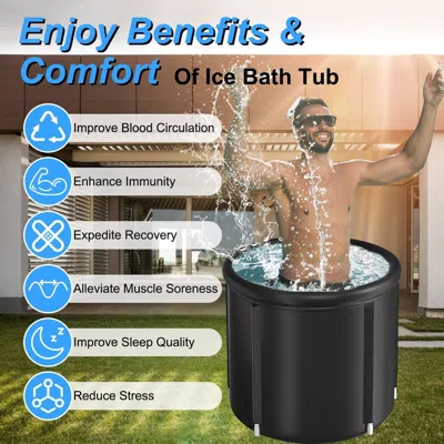 Udia Portable Ice Bath Tub 97gallon (370l), Portable Insulated Ice Bath Tub For Athletes Recovery, Easy S In Animal Print