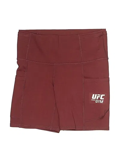 Pre-owned Ufc Athletic Shorts In Burgundy