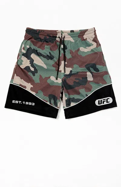 Ufc Men's Camo Panel Mesh Shorts In Camouflage In Multi