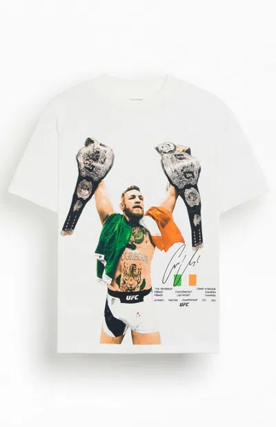 Ufc Men's Conor Mcgregor Double Belted Oversized T-shirt In White