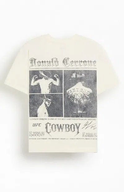 Ufc Men's Cowboy Cerrone Wanted Oversized T-shirt In Cream In Neutral