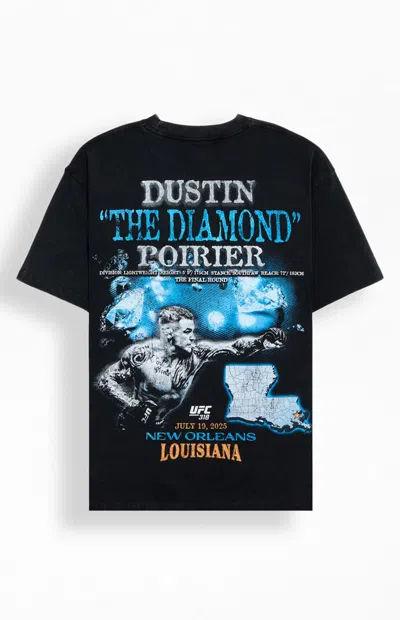 Ufc Men's Dustin The Diamond Poirier Last Dance Oversized T-shirt In Washed Black