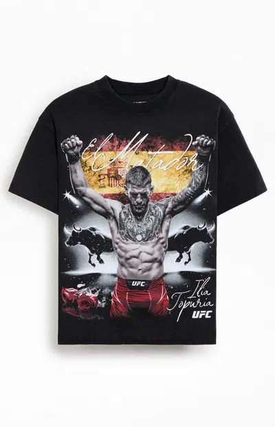 Ufc Men's Ilia Topuria Bully Oversized T-shirt In Washed Black