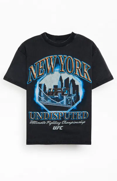 Ufc Men's Nyc Undisputed Oversized T-shirt In Washed Black