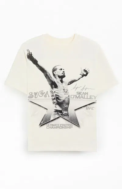 Ufc Men's O'malley Star Power Oversized T-shirt In Cream In Neutral
