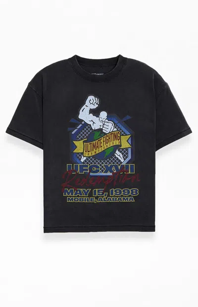 Ufc Men's Xvii Redemption Oversized T-shirt In Washed Black