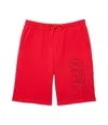 Ufc Shorts Men's Red Cotton Blend Fleece Drawstring Waist Performance Jdm257 In Red