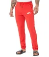 Ufc Tech-jogger Pants Men Red Stretch Drawstring Waist Straight Leg Jdm243 In Red