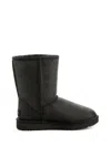Ugg W Classic Short Leather Shoes In Black  
