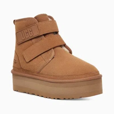 Pre-owned Ugg 1130554-che  Neumel Platform Chestnut (women's) In Brown