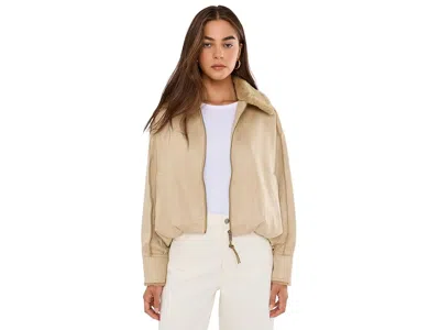 Ugg (r) Coleta Faux Fur Trim Bubble Jacket In Neutral