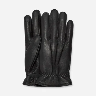 Ugg 3 Point Leather Glove In Black