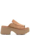 Ugg 55mm New Heights Mules In Brown