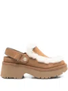 Ugg 60mm Esmee Fur-trim Pumps In Brown