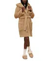 Ugg Aarti Hooded Fleece Robe In Brown