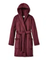 Ugg Aarti Hooded Fleece Robe In Burgundy