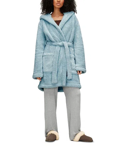 Ugg Aarti Hooded Fleece Robe In Blue