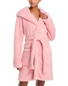 Ugg Aarti Faux Shearling Hooded Robe In Soft Kiss