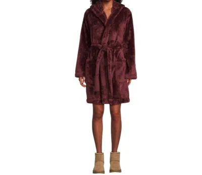 Ugg Aarti Hooded Lounge Robe In Wild Grape In Red