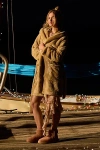 Ugg Aarti Plush Fleece Hooded Robe In Sand, Women's At Urban Outfitters In Brown