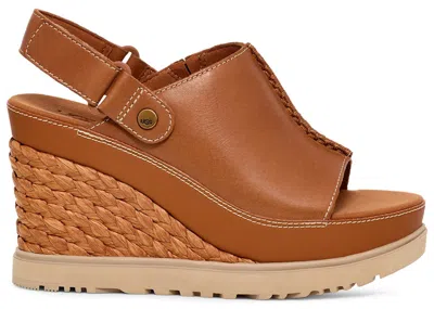 Pre-owned Ugg Abbot Adjustable Slide Sandal (women's) Sneakers In Cognac